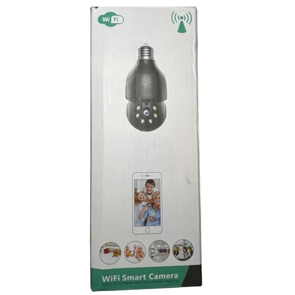 WiFi Light Bulb Security Camera with Night Vision Motion Detection Two-Way Audio